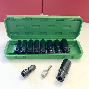 11-Piece H.D. 1/2-Inch Drive Socket Set with Solid Case!